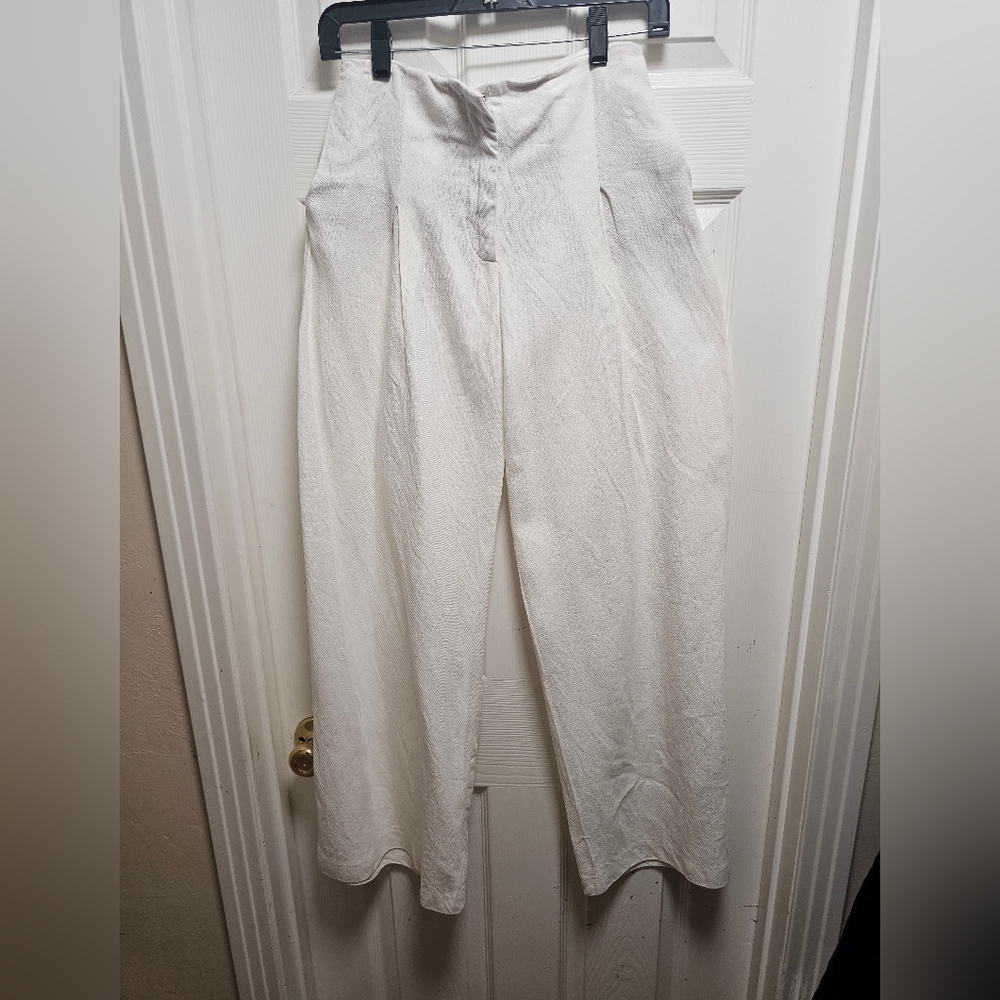 Zara Linen Pants XS Beige – NWT, Lightweight, Side Pockets Higt Weist - Picture 15 of 15
